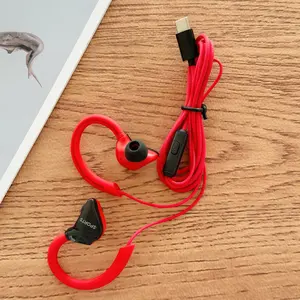 Type-C Wired Headset with HD Microphone & Call Noise Cancellation, Button Controls, Lightweight for Phone/PC Compatible, Compatible with Smartphones, Tablets, Laptops (Semi-In-Ear Sports Headphones, No Station, -C)