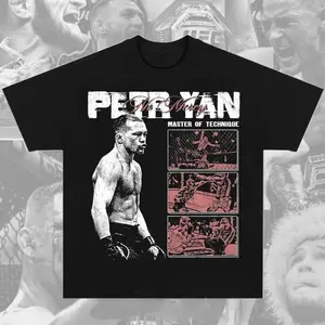 UFC Petr Yan No Mercy T-Shirt Petr Yan Tee Ultimate Fighting Championship Graphic Tee for UFC & Sports Fans Short Sleeve Crew Neck Retro Soft Cotton MMA Shirt Perfect Gift for UFC Fans MMA Fans American Made Fightwear EG1