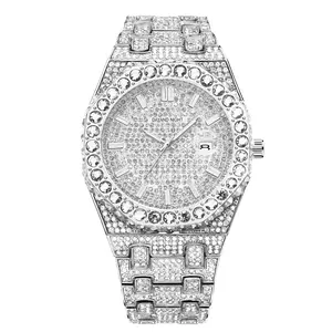 Iced Out Full Pave Round Dial Watch for Men & Women! Features sparkling simulated diamonds all over, a classic round face, and everyday water resistance. Comes in 5 stunning colors! Perfect as an anniversary gift, Valentine's present.