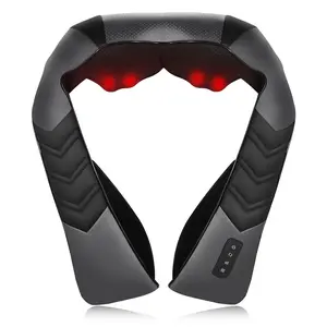 MASGRE 3D Neck & Back Massager with Soothing Heat – Deep Kneading Pillow for Shoulders, Legs, Home, Office & Car Relaxation Gift Adjustable