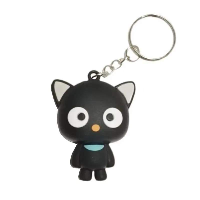 Chococat PVC Keychain Keyring Anime Black Cat Kawaii Cute Keychains Mascot Key Holder