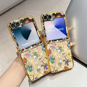 New Funnys Fashions Cool R-Rugrats phone case suitable for Samsung Galaxy Zflip 7 Zflip p5 Zflip 6 Z Flip 7 Flip 5 Flip 6 anti drop transparent soft back cover