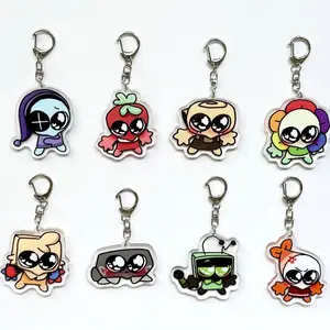 Dandy's World Acrylic Keychain, Dandys World Double Side, Brightney, Gigi, Glisten, Flutter, Poppy, Shrimpo, Connie, Dandys World Gift