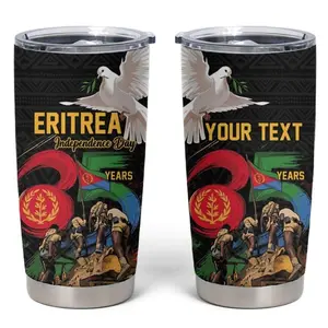 Personalized Eritrea Independence 35 Years Tumbler Cup Freedom Fighters Heritage