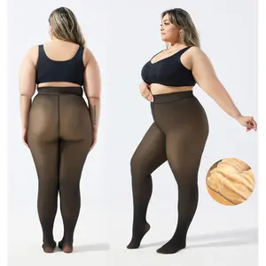 2Pack Magic Fleece Lined Leggings Closed Foot Winter Comfort Fleece Tights Available in Plus Size One-lined Seamless Style Fashionable Cozy Womenswear Warm Style Fashionable Cozy Womenswear - Basic FallFreshness