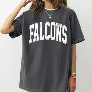 Comfort Colors® Falcons Distressed Mascot Shirt, Falcons Team Mascot T-shirt, Game Day Shirt, Back To School Spirit Shirts