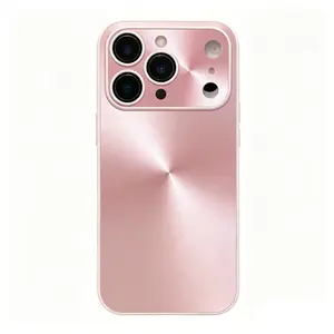 （Case & Nova.）Luxury CD Radial Texture Electroplated Phone Case with Large Lens Window, Compatible with iPhone 17 Pro Max, 16, 15, 14, 13, 12, Shockproof Heat Dissipation Protective Cover