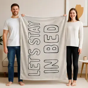 1 piece Cozy Home Leisure Style themed flannel blanket - Modern-style all-season flannel blanket, suitable for sofas and beds, super soft and comfortable, digital print design, 100% polyester material, machine washable, suitable for camping, naps