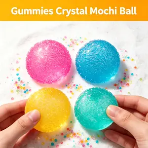 TPR Crystal Mochi Squishy  Handmade Sensory Stress Toy Resilient fushigi ball
