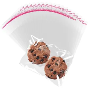 100 count Clear Self Sealing Cellophane Bags, 4x6 Inches Self-Adhesive Cookies Bag Plastic Candy Resealable  Bags for Bakery Cookies  Packing Party Favor