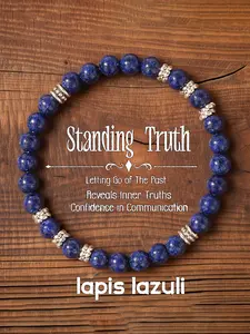 Blue Beaded High Quality Bracelet Natural Lapis Lazuli Stone Men's Wristband 6mm, Strengthen Inner Self Confidence, Handmade Jewelry Accessory