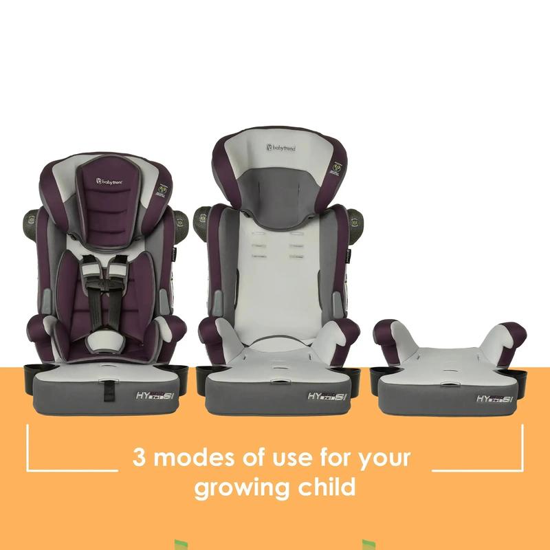 Baby Trend Hybrid SI 3-in-1 Booster Car Seat with Side Impact Protection & Reversible Inserts Forward Facing Cup Holders