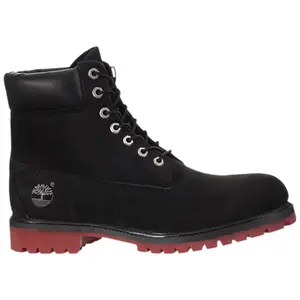 Timberland Classic 6″ Premium Black Red Boots TB06324A Men's Fashion Shoes New