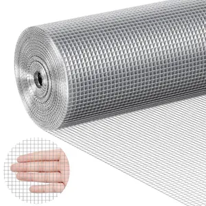 VEVOR Hardware Cloth, 1/4 inch 48inx 50 ft 23 Gauge, Hot Dipped Galvanized Wire Mesh Roll, Chicken Wire Fencing, Wire Mesh for Rabbit Cages, Garden, Small Rodents