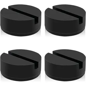 Floor Jack Pad Adapter 4 Ton Universal Rubber Slotted Frame Rail Pinch welds Protector for Floor Jack (4 Pack)