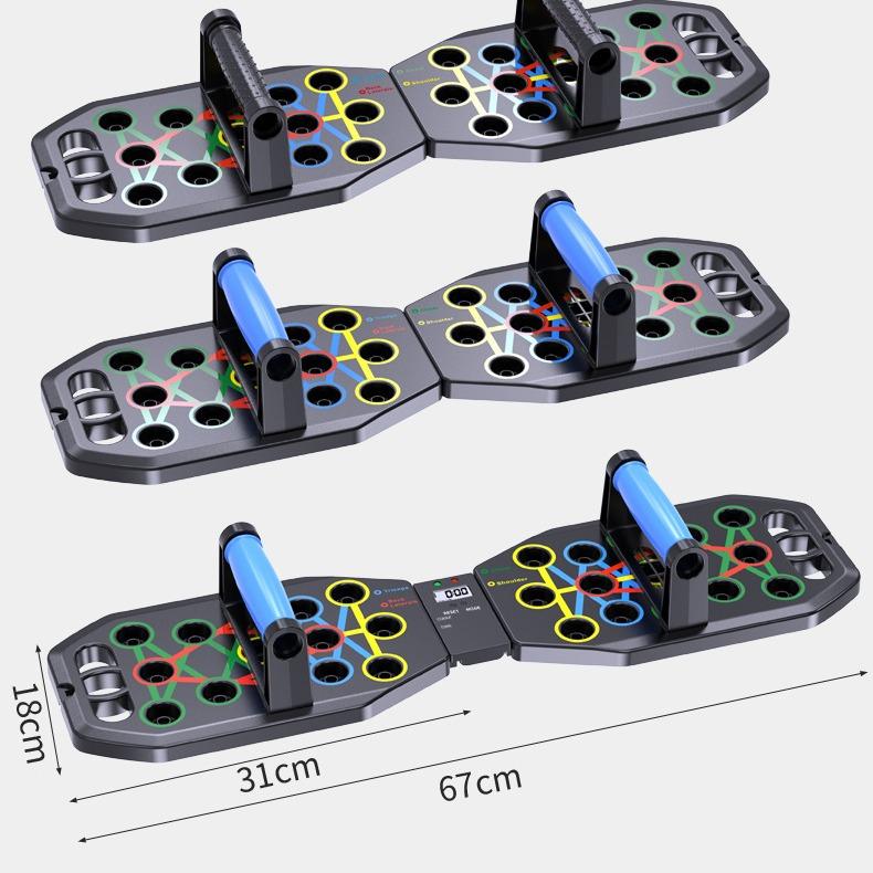 Multifunctional Push Up Trainer Board - Enhance Chest Muscle Strength Boost Home & Gym Workout Efficiency Ergonomic Design for Comfortable Exercise with Colorful Dots