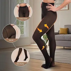 Eco Friendly Fleece Lined Tights Women Recycled Thermal warm Leggings Sustainable Fashion Choice sexy  leggings
