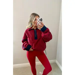 Cherry Fleece Quarter Zip