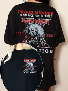 Ironmaiden Rock 2 sided merch T-Shirt