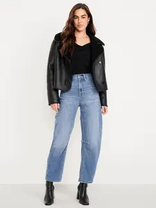 Old Navy Women's Wow High-Waisted Barrel Ankle Jeans