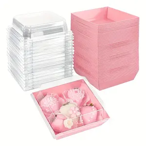 5/10/20 Pack Dessert Boxes with Transparent Lids, Oil-Proof Kraft Paper, / Baking Boxes for Cookies, Macarons, Cakes, Sandwiches