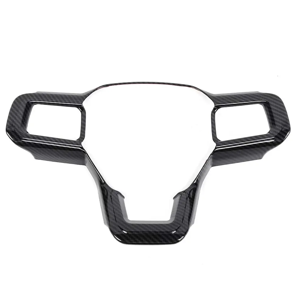 1-Item/Set ABS Interior Steering Wheel Cover Panel Trim Insert Sticker Kit for 2024+ Mustangs, 28*27*8 cm, Pre-Pasted Self-Adhesive, DIY Install, UV Resistant, Durable Car Interior Accessory (As Shown), 1-Item/Set Interior Steering Wheel Cover Panel Trim