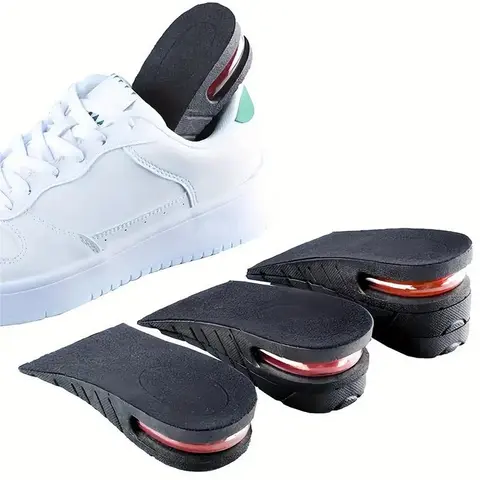 Unisex Invisible Heightening Insoles - Height Boosters, Soft Shockproof, Removable Portable 1-Size Heel Elevation Shoe Accessory for 2024 Summer Footwear