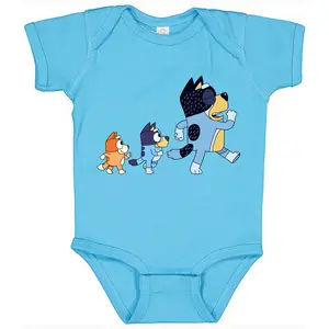 Bluey Bingo Design Baby & Toddler Baby Rib Bodysuit Soft, Comfortable Cotton, Snap Closure, CPSIA Compliant