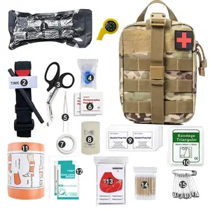 Outdoor camping equipment Survival tools set Wilderness survival emergency kit Multifunctional tactical camping first aid supplies