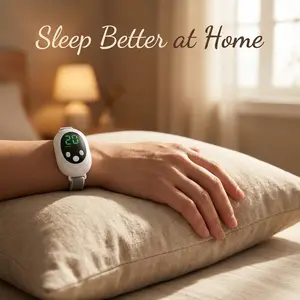 CESTVEEL Handheld Anxiety Relief Device - USB Power Microcurrent Therapy Sleep Aid with Low-Frequency Pulse, Daily Rechargeable, Portable Hold on Skin Face/Neck Device for Adults' Insomnia & Stress Relief (White, 1Pcs), Home/Work/Travel tiktokshopspringgl