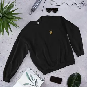 Luxury crown Unisex Sweatshirt Swiss luxury timepiece, precision engineering, iconic crown emblem, oyster-style case, perpetual automatic movement, superlative  Classic Fabric Knit
