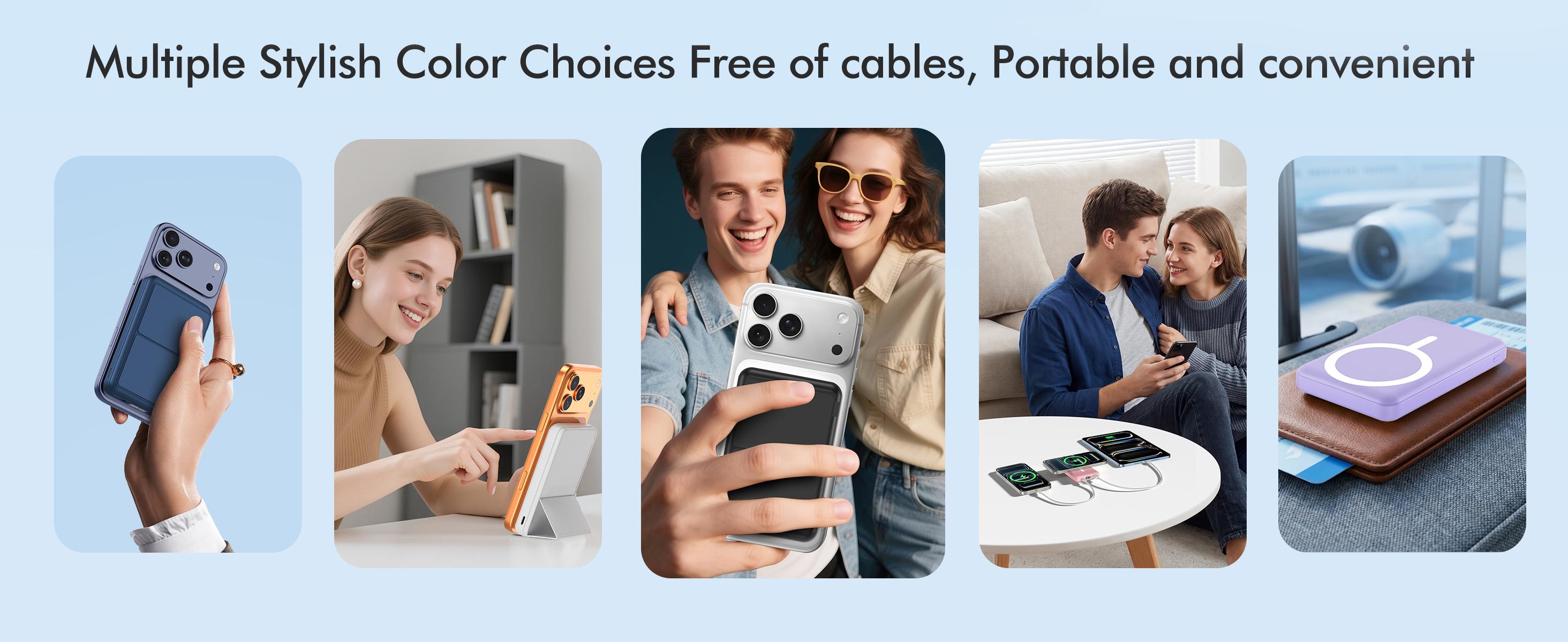 Power Bank / Portable Charger / Magnetic Power Bank / Portable Battery Pack — Magnetic Portable Wireless Fast Charger — 10,000mAh Wireless Power Bank — Supports 22.5W PD Fast Charging — Features LED Display — Compatible with iPhone 12–17 Series