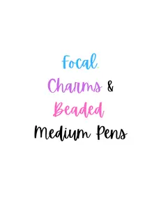 All Rhinestone refillable Ball Point Pen with focal and charms