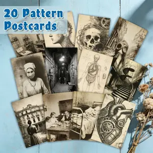 20pcs Asylum of Madness All Occasion postcard,Gothic,unique Everyday gift for family & friends, congratulate, birthday thank you, positive affirmation