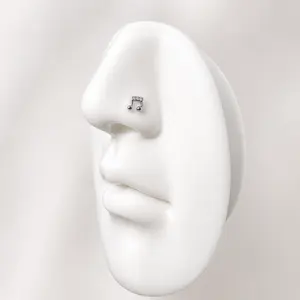 *Customize* Titanium Music Note Nose Ring/ Labret