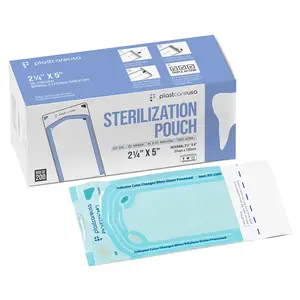 2000 2.25" x 4" Sterilization Pouches for Sterilizing Medical and Dental Instruments (10 Boxes of 200)