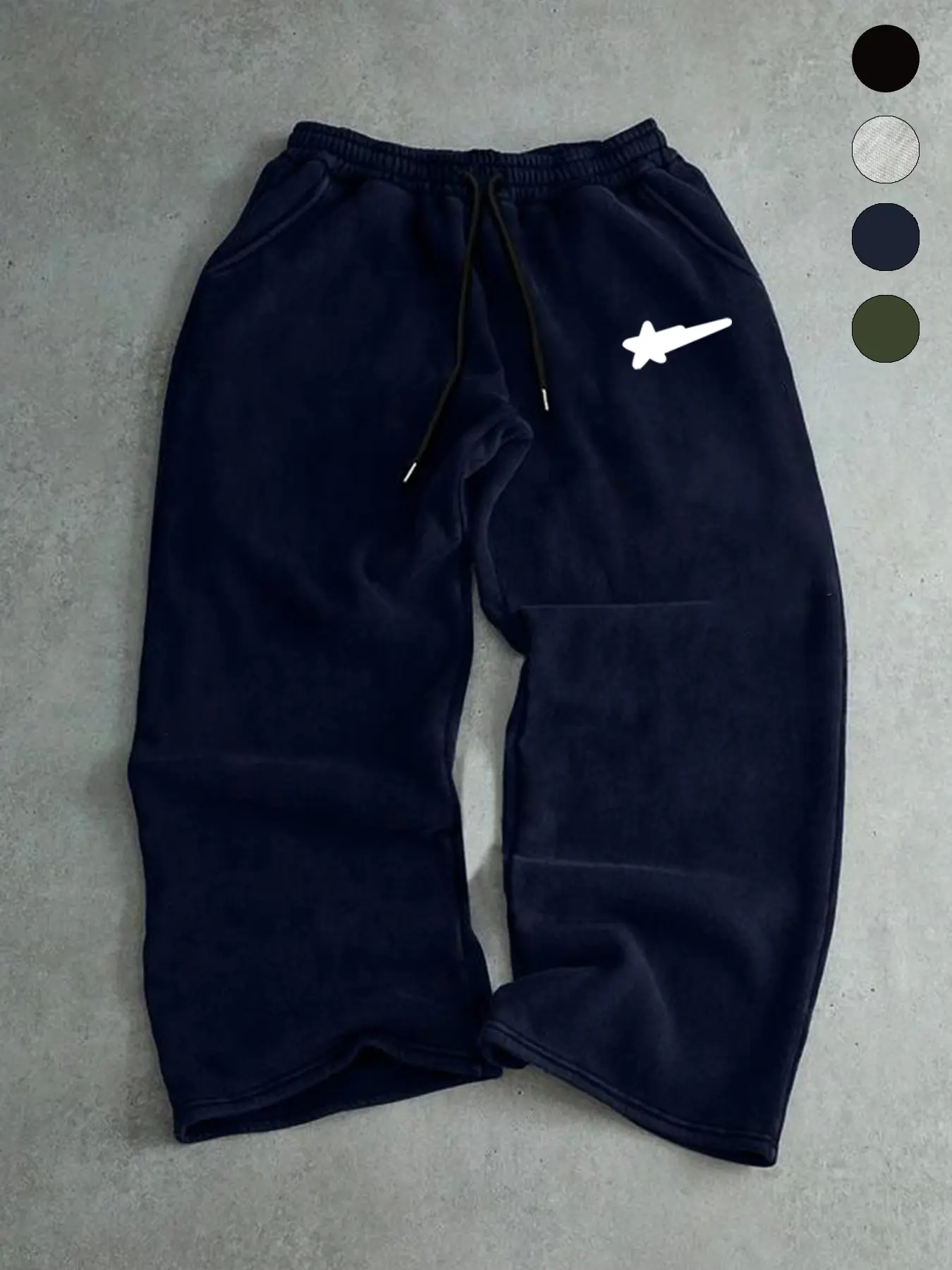 Men's Letter Star Print Straight Leg Sports Pants, Sports Bottoms, Street Fashion Casual Regular Fit Graphic Pants, Comfortable All-Season Wear. cut essentials pants.  eptm pants. Casual Comfy Sweatpants, Casual Sweatpants Style, Casual Comfy Sporty