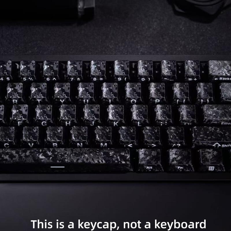 Carbon Fiber Side Engraved Keycaps 119 Keys Wooring Bee Magnetic Axis Compatible Mechanical Keyboard Universal Fit