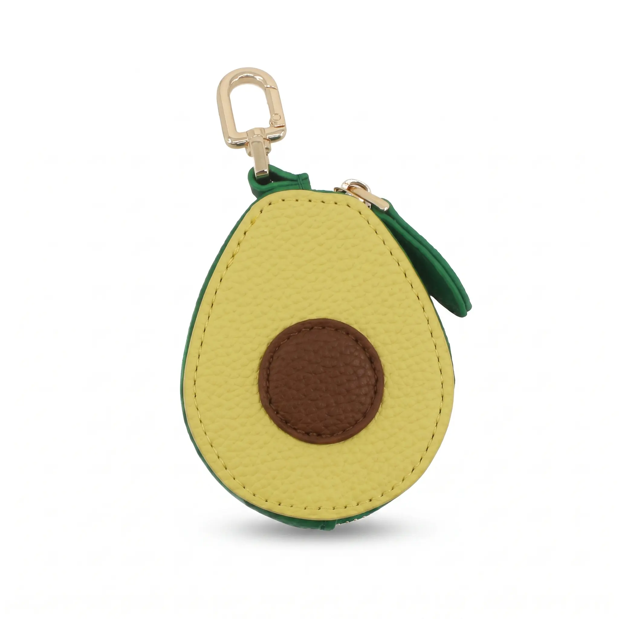 Avocado Fruit Coin Purse Bag Charm Keychain, Mini Charm Kawaii Leather Coin Purse Pouch Holder for Airtag Handbag Tote Wallet Aesthetic Keychain Keychain Accessories