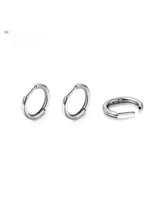 Titanium Alloy D-Shaped Ear Cuff Earring, Piercing Jewelry for Women & Men, Minimalist Design, Comfortable Fit, Everyday Wear