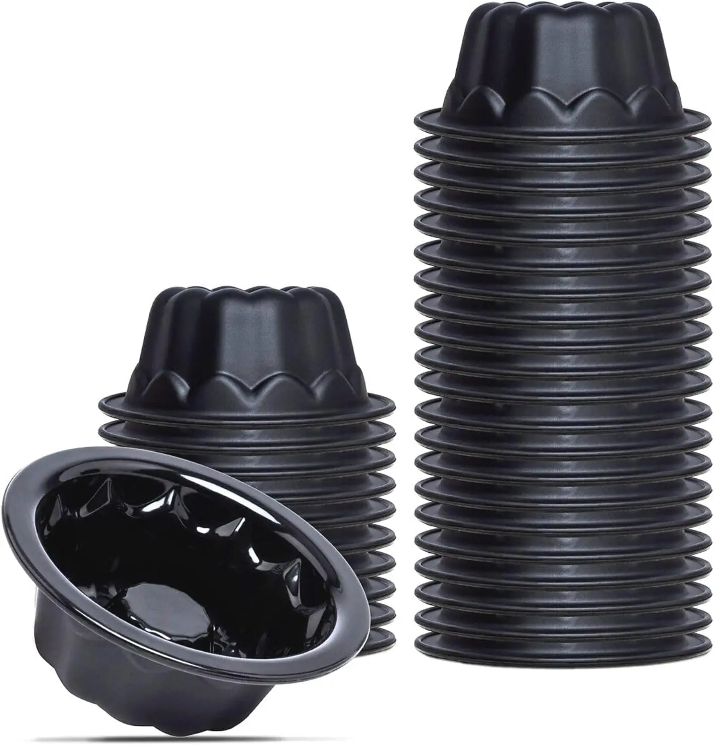 25-Pack Silicone Mini Bundt Cake Pans – 4 Inch Reusable Molds for Baking Cakes, Flan, Jelly, Brownies, Pumpkin & More