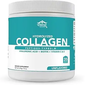 Eternal Spirit Beauty Hydrolyzed Collagen Peptides: Type 1 & 3 with Hyaluronic Acid, Biotin, Vitamins C & E Healthcare Fitness