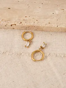 Classic Vintage Stainless Steel Earrings, Rectangular Diamond Design, Women's Fashion Jewelry Gift, Pair of Elegant Ear Rings, Versatile Earrings