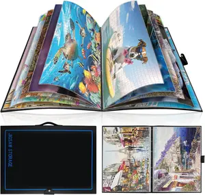 ALL4JIG Puzzle Storage Folder Keeper for Jigsaw Enthusiasts - Space-Saving Organizer with 20 HD Film Pockets, Portable & Durable Design for 500-2000 Piece Puzzles,Mother's Day Gift