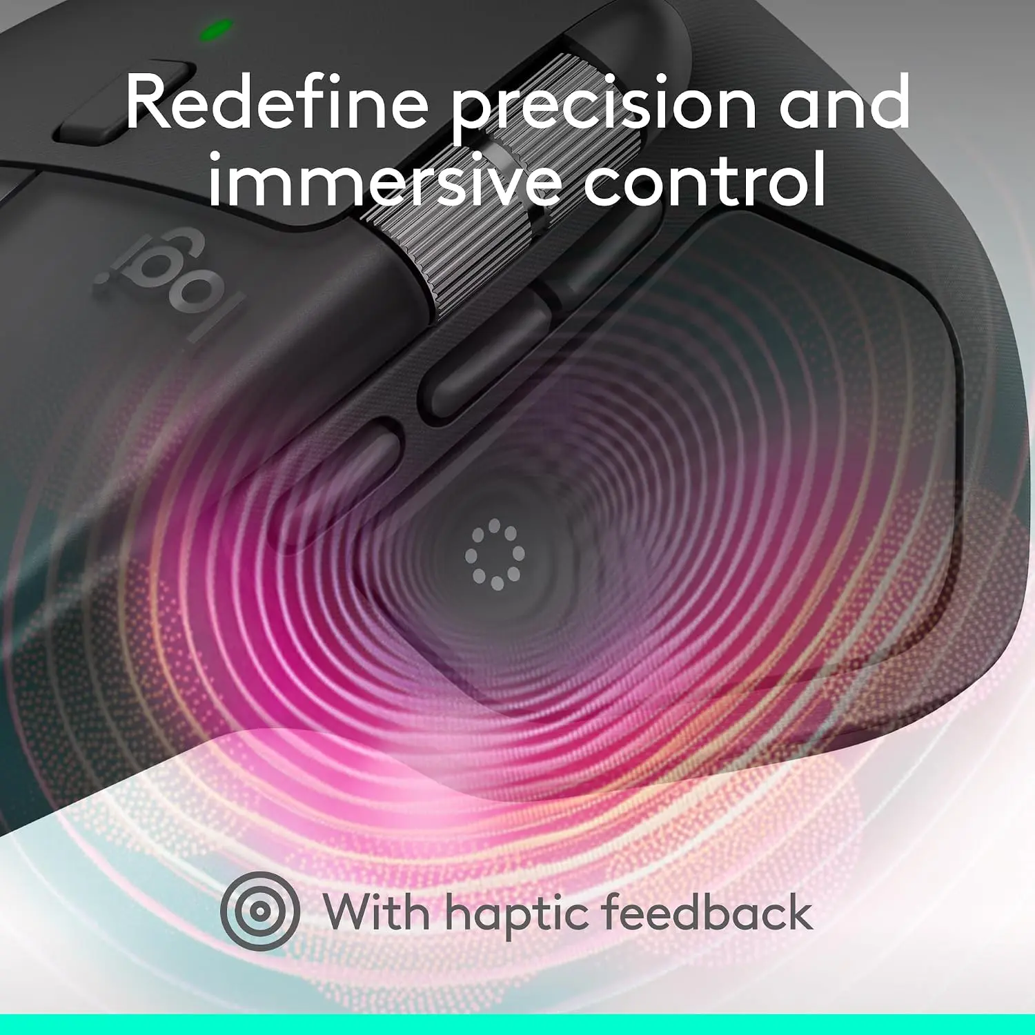 Logitech MX Master 4 Contour Ergonomic Anti-Slip Cable-Free Haptic Clicky Mouse - Advanced Performance Haptic Feedback, Ultra-Fast Scrolling, USB-C Charging, Bluetooth, Windows, MacOS - Black
