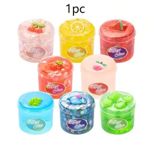 70ml/2.4oz Crystal Clay Set with Sparkling Beads - Crispy Non Sticky DIY Clay Set, Sparkling Plastic Beads for Children's Birthday Party Gifts, Christmas, Easter, Halloween Toys (Clay Making Supplies)