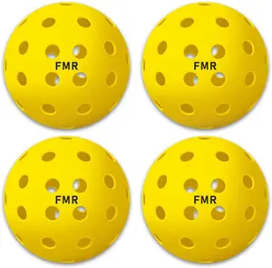 Pickleball Balls,40 Hole Outdoor Balls, USA Pickleball Approved Pickle Ball for Tournament Play, Crack-Resistant, Aerodynamics, 4 /12Packs