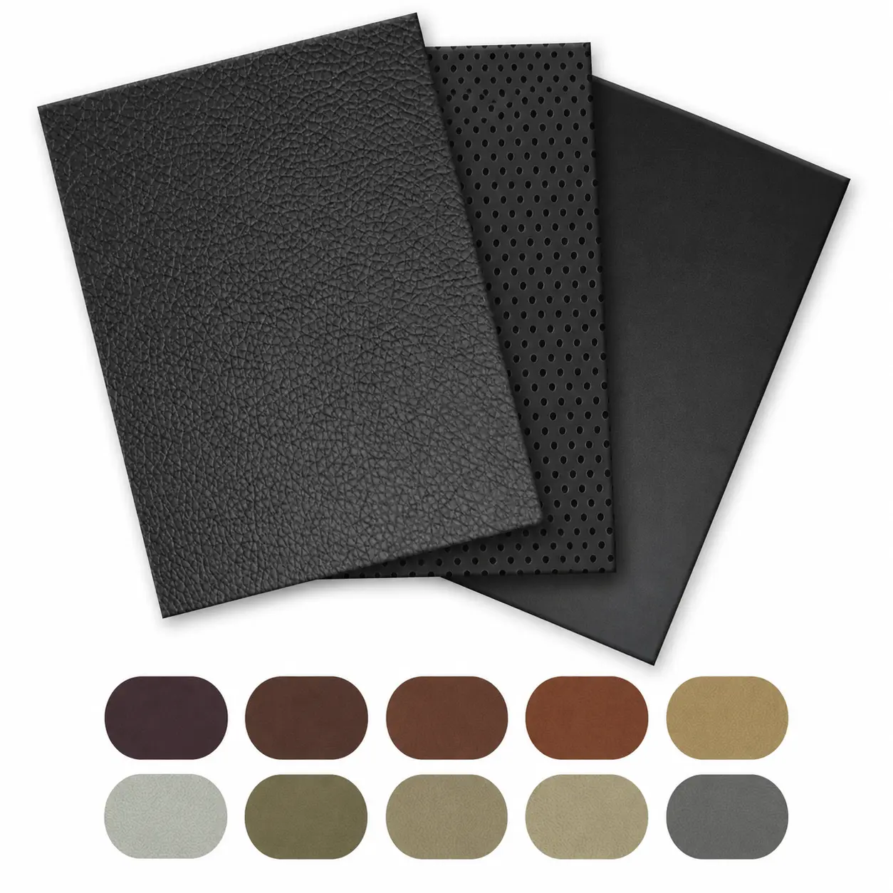 Self-Adhesive Waterproof PU Leather Patch Set, Cuttable 6 Multi-Color 12x8 Inch Leather Stickers, Upholstery Fabric for Couch, Car Seat & Chair Repair