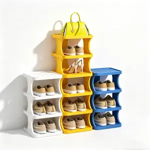 Stackable Multi-Layer Shoe Rack Organizer – Vertical Space Saving Shoe Storage Shelf for Closet, Bedroom & Entryway, Narrow Free-Standing Shoe Holder for Sneakers, Heels, Sandals & Slippers, Easy Assembly for Small Spaces & Dorm Rooms