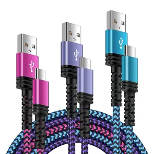 Type C Charger  3 Pack-10ft 6ft 3ft for  Galaxy A15 5G,A16,S25,A14,S24 Ultra,A23,A54,A13,A53,A24,S23 FE,A03s,S22,S21,Z Flip6/Fold6;Pixel 9Pro 8a 7,Fast  Android Phone Power Cord